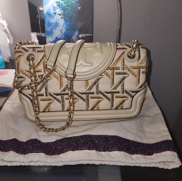 Tory Burch Handbags - Tory Fleming Soft Embroided Canvas